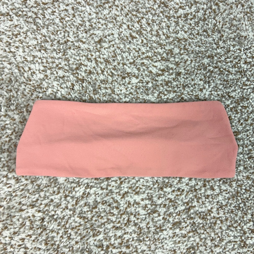 Lululemon Headband Women One Size Pink Yoga Running Reversible Luxtreme Non-Slip